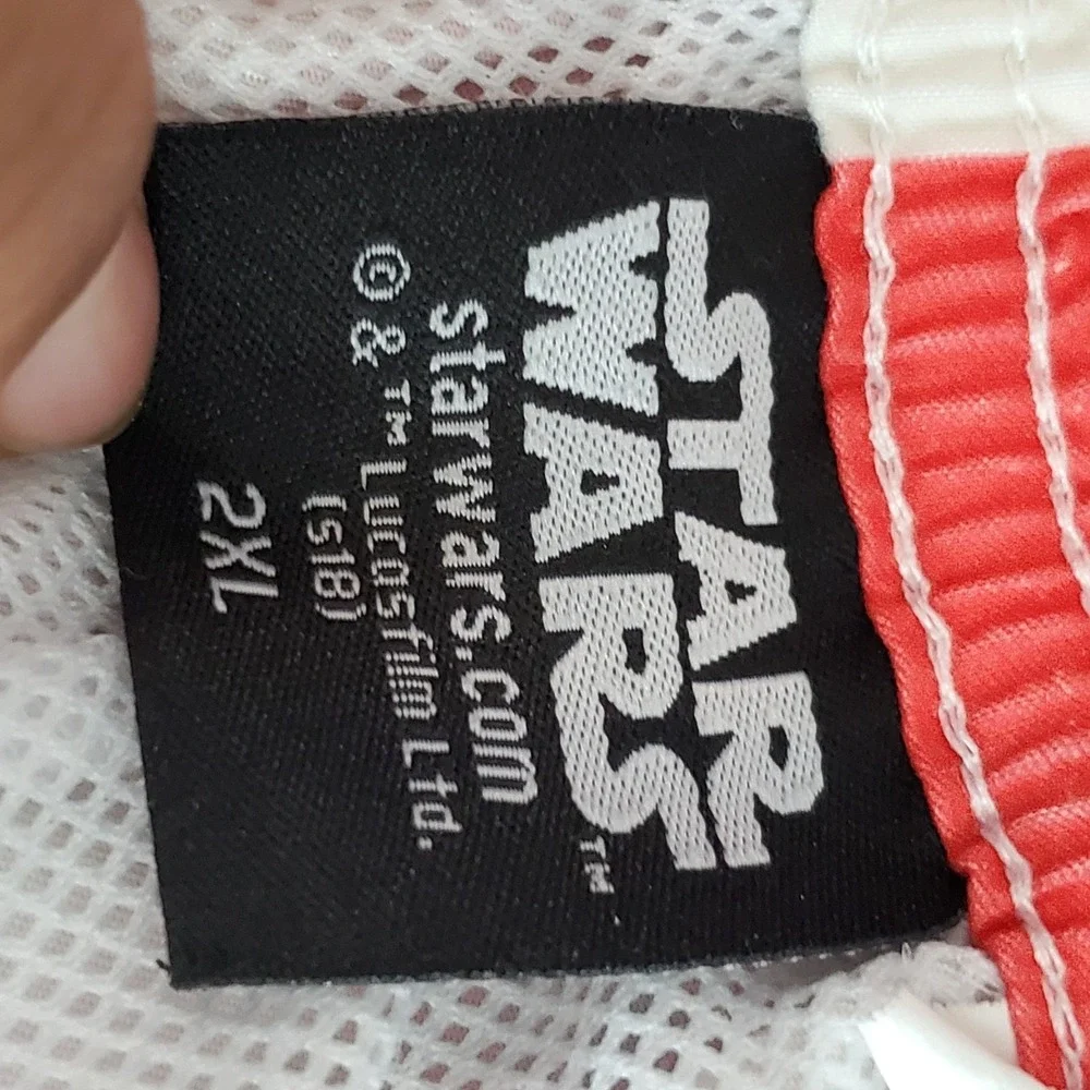 Star Wars Men Swimwear 2XL White Swim Trunks Graphic Logo